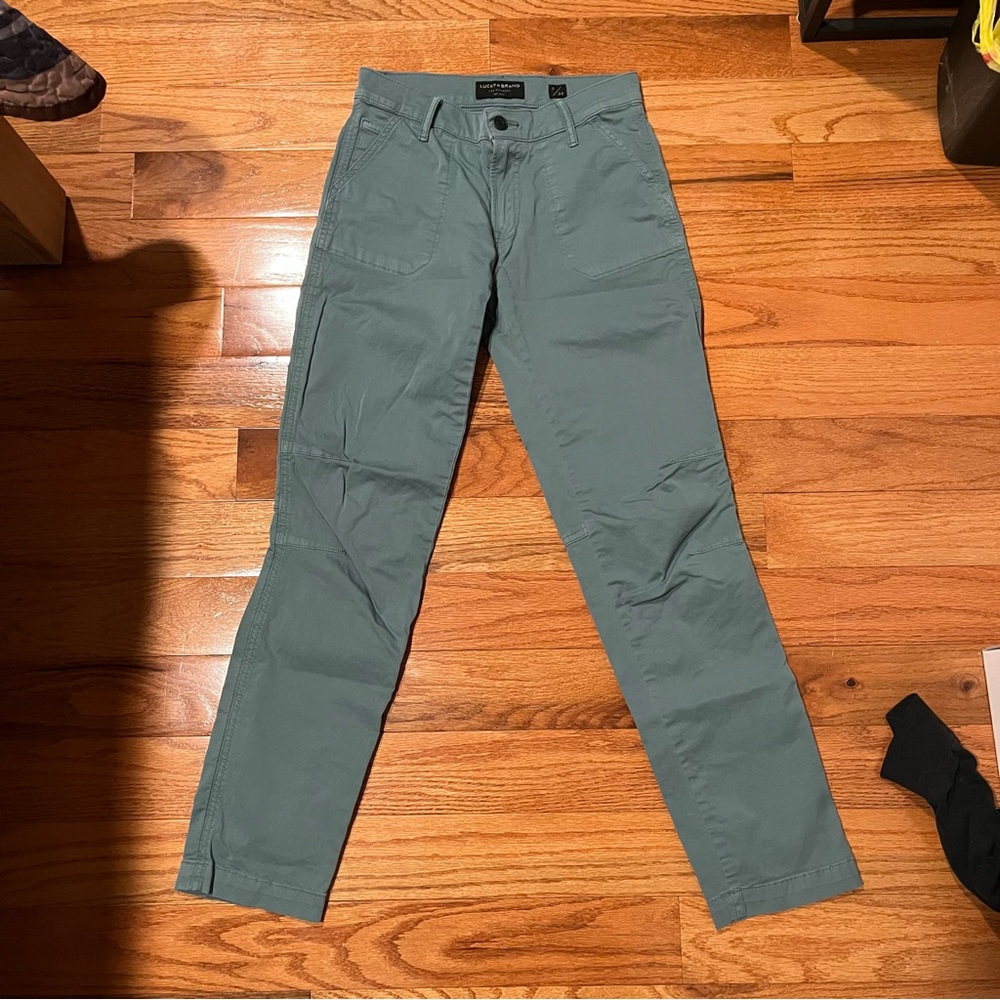 Green Lucky Brand slim fit pants